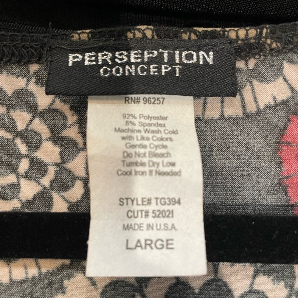 Perseption Concept Long Sleeve Large Polyester/Sp… - image 3